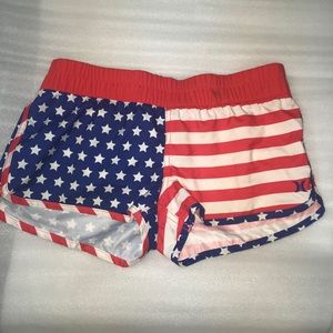 American flag board shorts